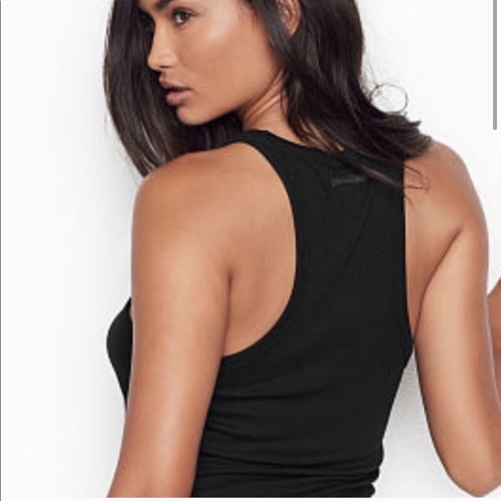Victoria’s Secret Racerback Ribbed Tank Black M
